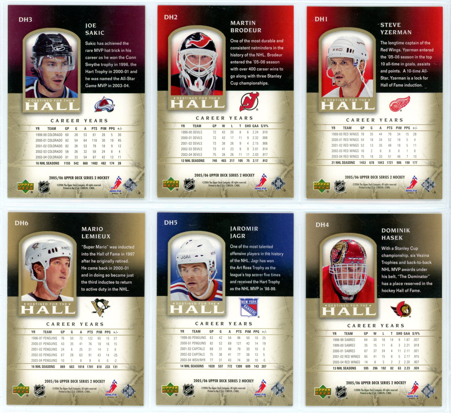2005/06 Upper Deck Series One & Two Master Set (601 Cards) All Young Guns & Inserts Crosby, Ovechkin PSA 9