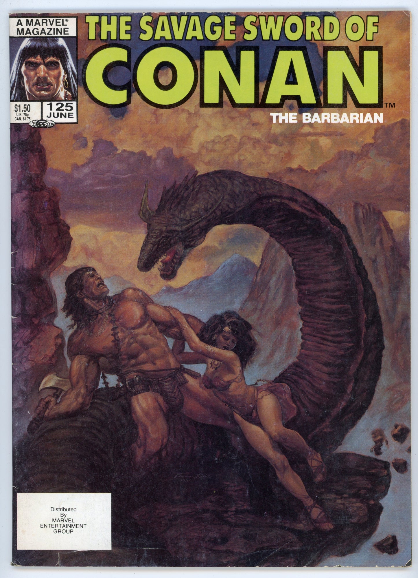 Marvel Magazine The Savage Sword of Conan the Barbarian Volume 1 No. 125 (June 1986)