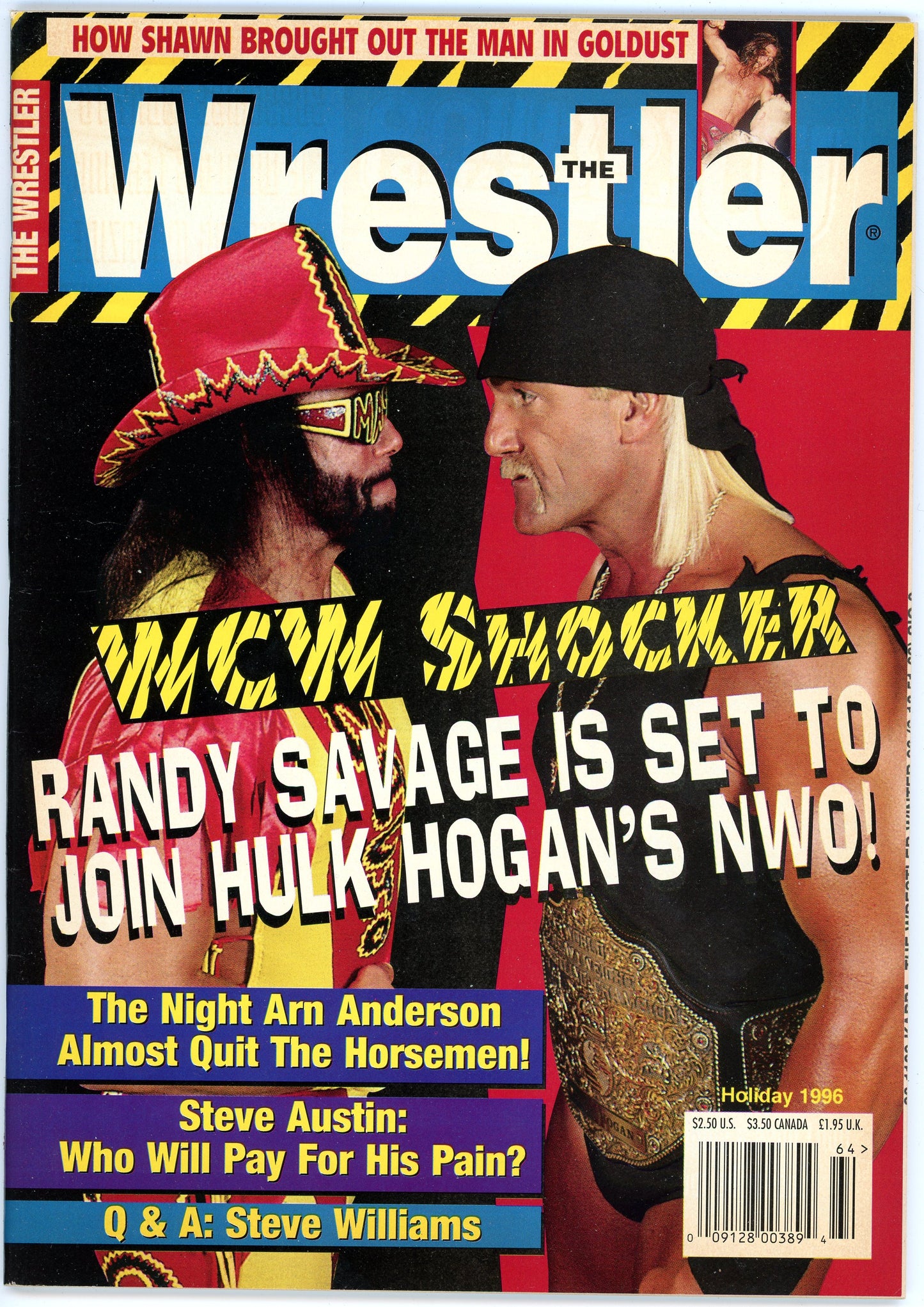 The Wrestler Vintage Wrestling Magazine (Holiday 1996) Randy Savage, Hulk Hogan