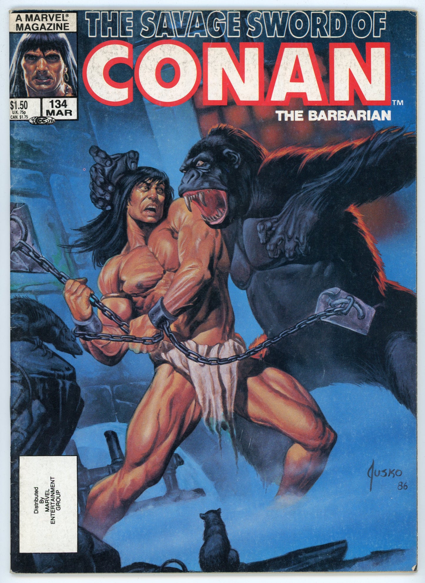 Marvel Magazine The Savage Sword of Conan the Barbarian Volume 1 No. 134 (March 1987)
