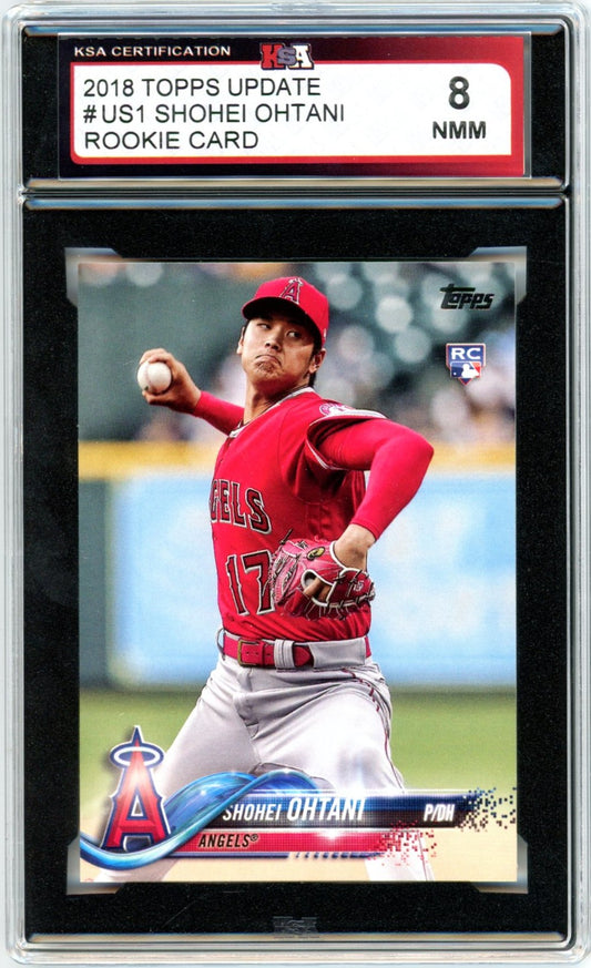 2018 Topps Update Shohei Ohtani #US1 Graded Rookie Card KSA 8