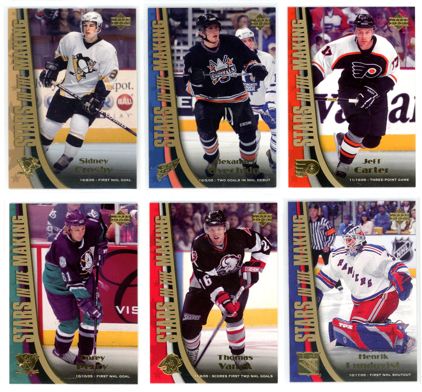 2005/06 Upper Deck Series One & Two Master Set (601 Cards) All Young Guns & Inserts Crosby, Ovechkin PSA 9