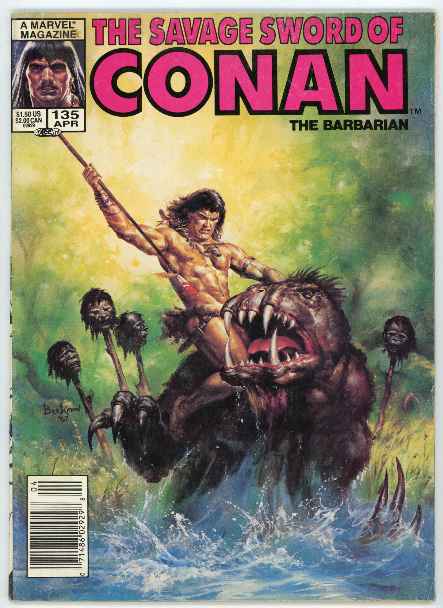 Marvel Magazine The Savage Sword of Conan the Barbarian Volume 1 No. 135 (April 1987)