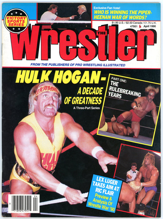 The Wrestler Vintage Wrestling Magazine (April, 1990) Hulk Hogan