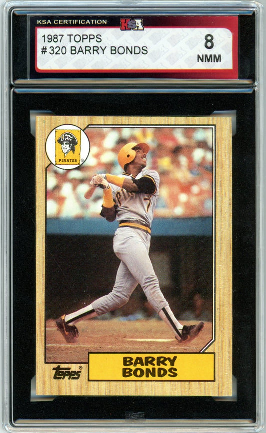 1987 Topps Barry Bonds #320 Graded Baseball Rookie Card KSA 8