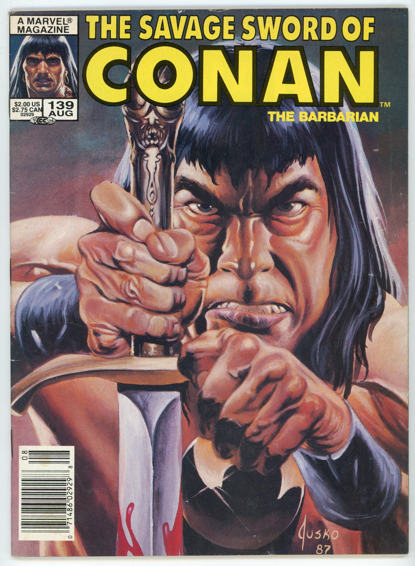 Marvel Magazine The Savage Sword of Conan the Barbarian Volume 1 No. 139 (August 1987)