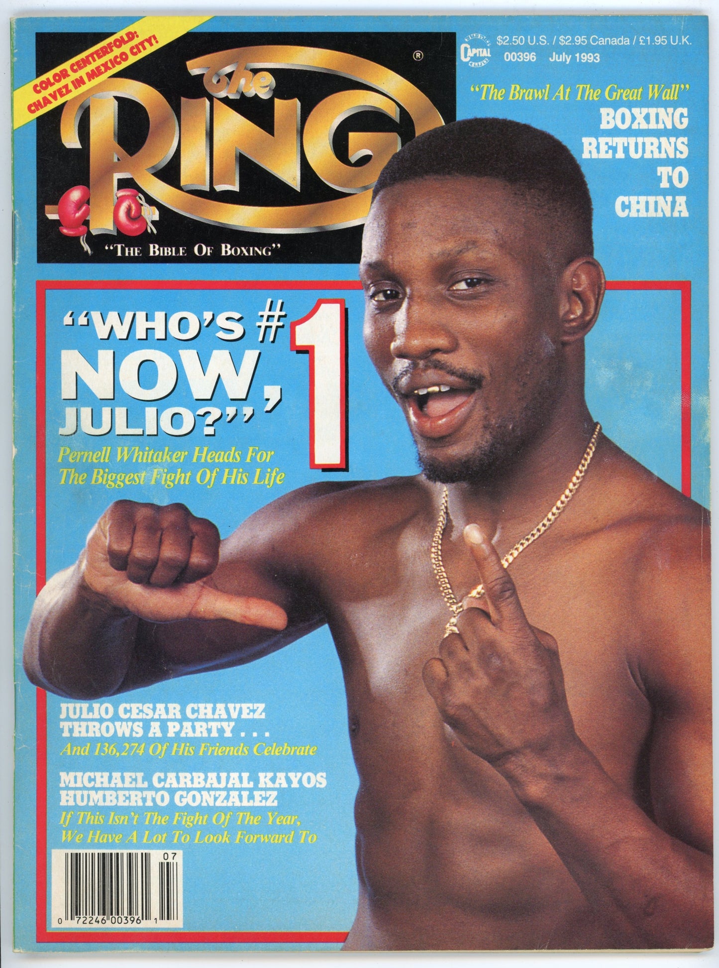 The Ring Vintage Boxing Magazine (July 1993) Pernell Whitaker Cover