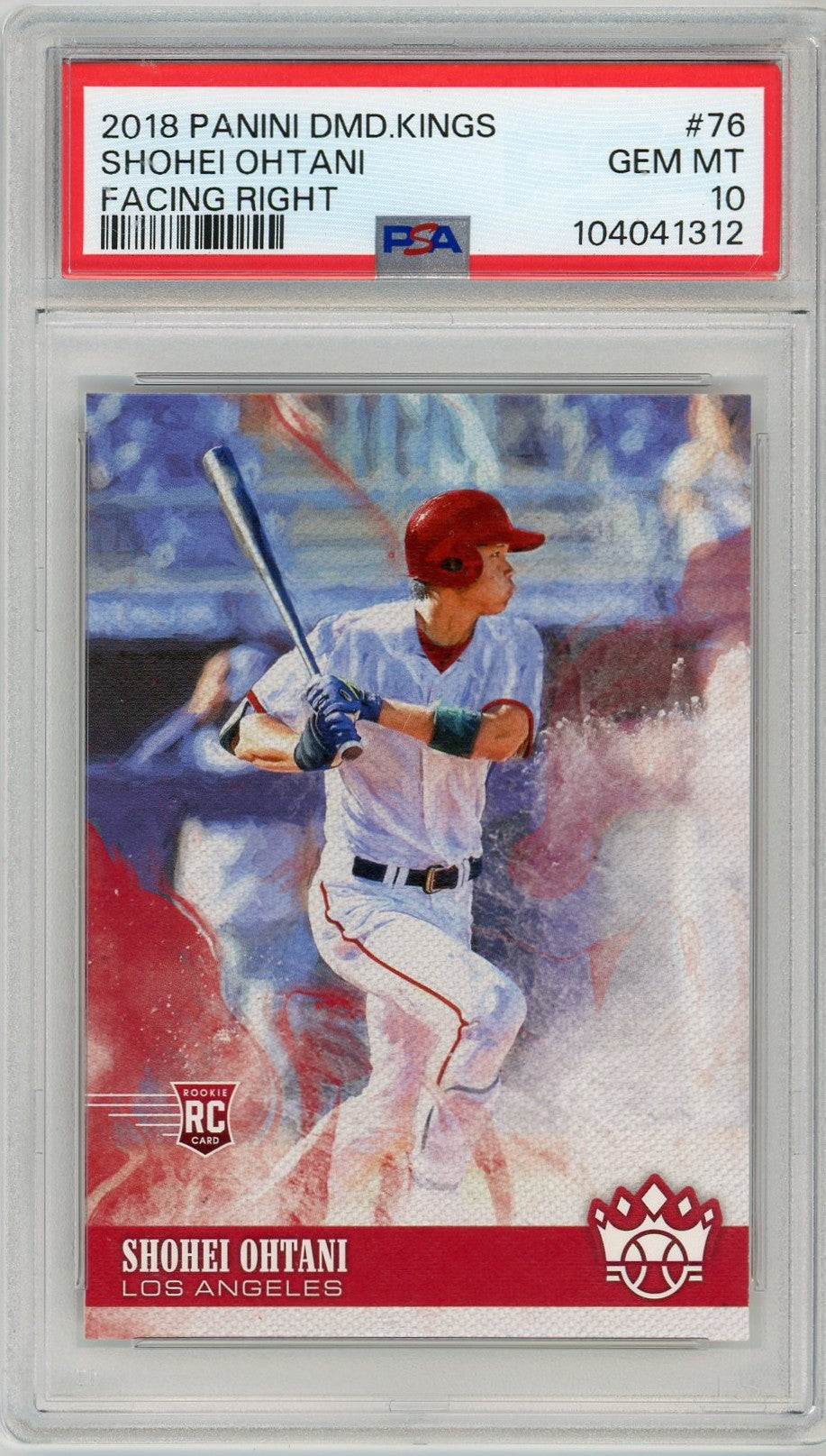 2018 Panini Diamond Kings Shohei Ohtani Graded Rookie Card #76 PSA 10