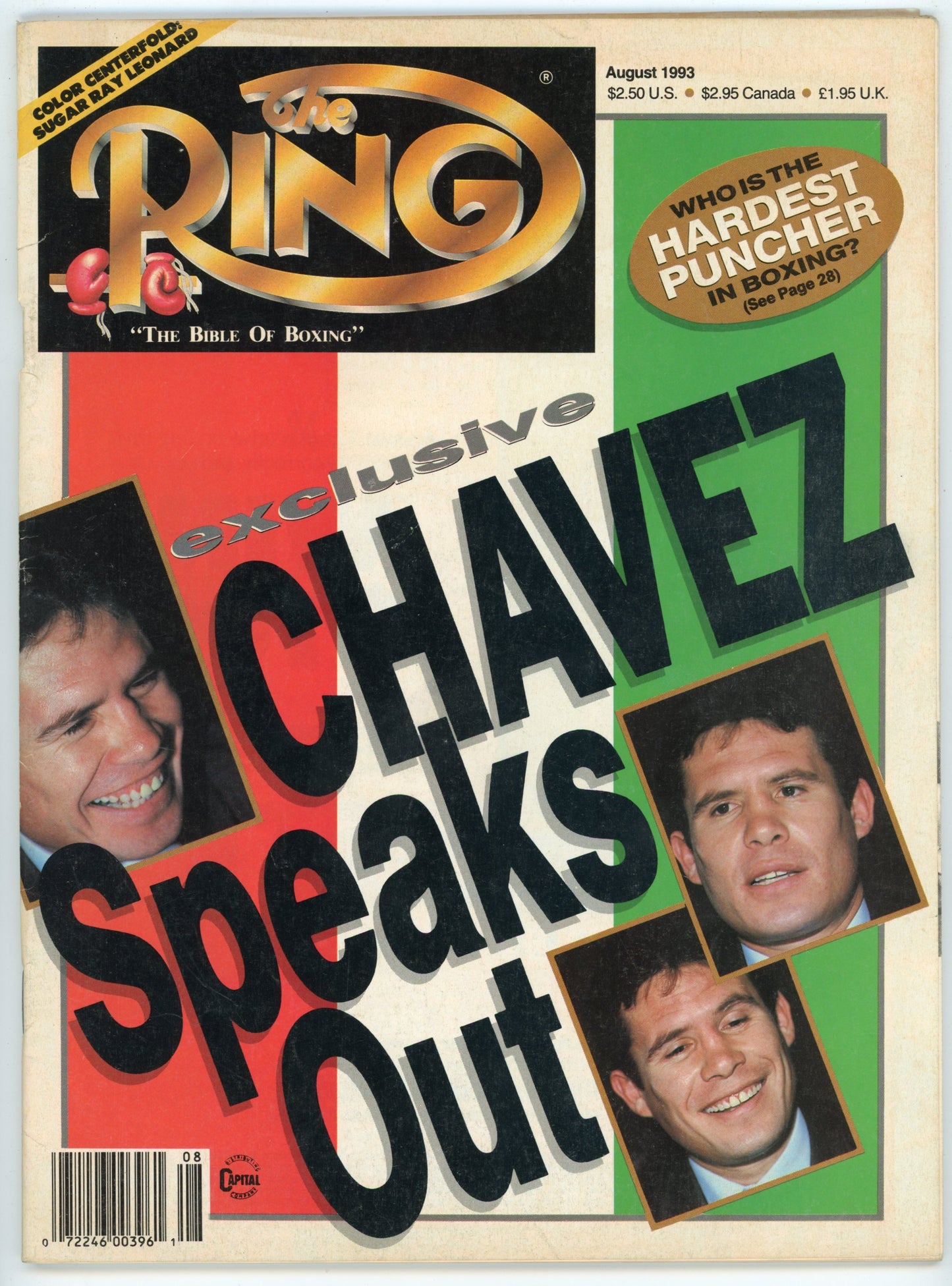 The Ring Vintage Boxing Magazine (August 1993) Julio Cesar Chavez Exclusive