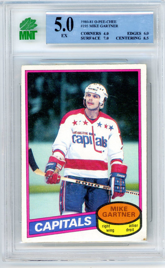 1980/81 OPC O-Pee-Chee Mike Gartner Graded Card MNT 5