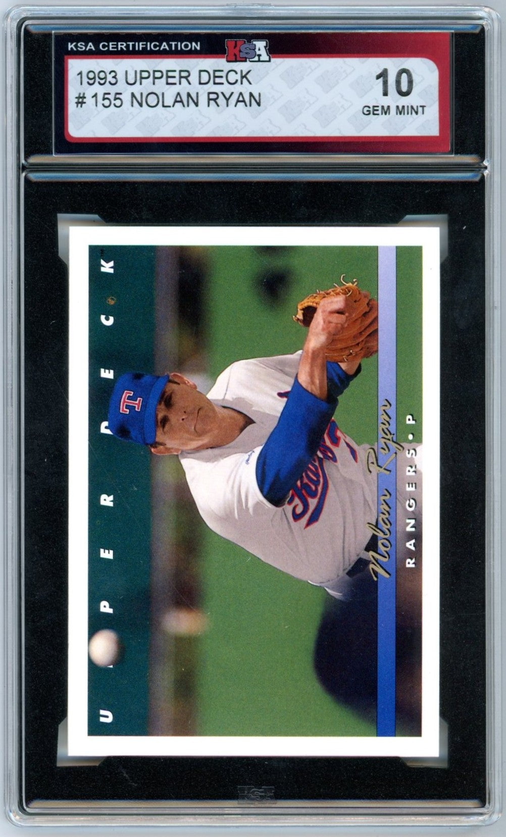 1993 Upper Deck Nolan Ryan #155 Graded Baseball Card KSA 10