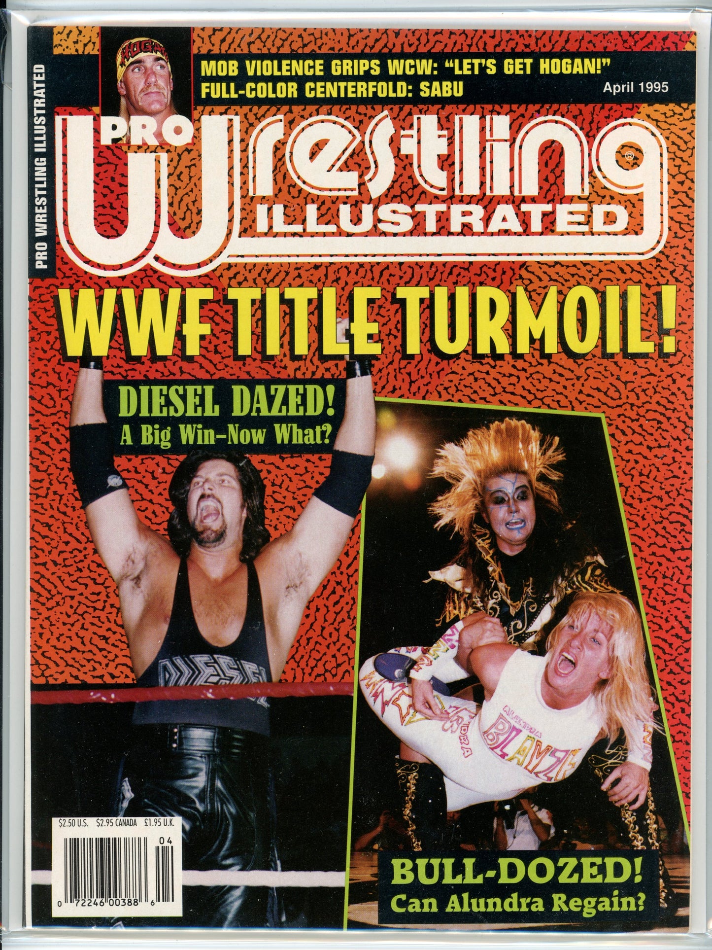 Pro Wrestling Illustrated Vintage Magazine (April, 1995) Diesel, Alundra Blayze