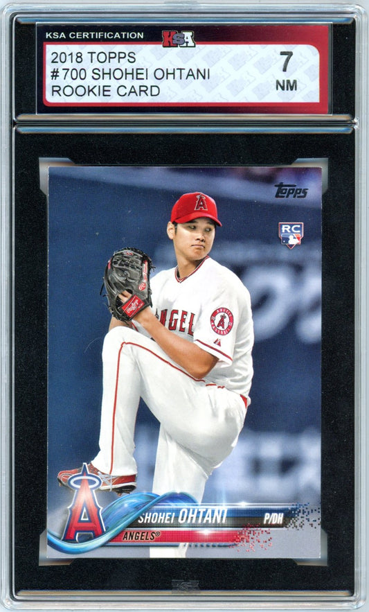 2018 Topps Shohei Ohtani #700 Graded Rookie Card KSA 7