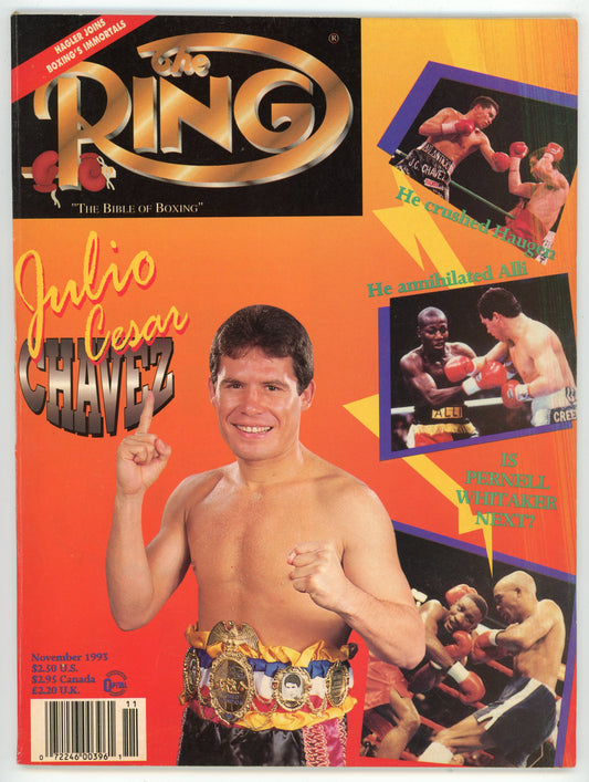 The Ring Vintage Boxing Magazine (November 1993) Julio Cesar Chavez Cover