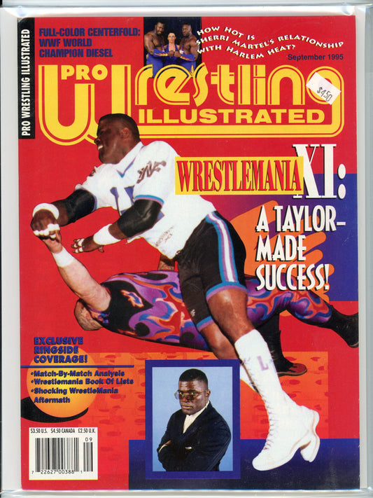 Pro Wrestling Illustrated Vintage Magazine (September, 1995) Wrestlemania XI Lawrence Taylor