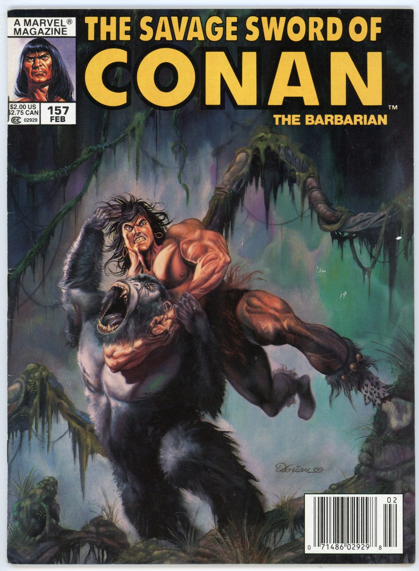 Marvel Magazine The Savage Sword of Conan the Barbarian Volume 1 No. 157 (February 1989)