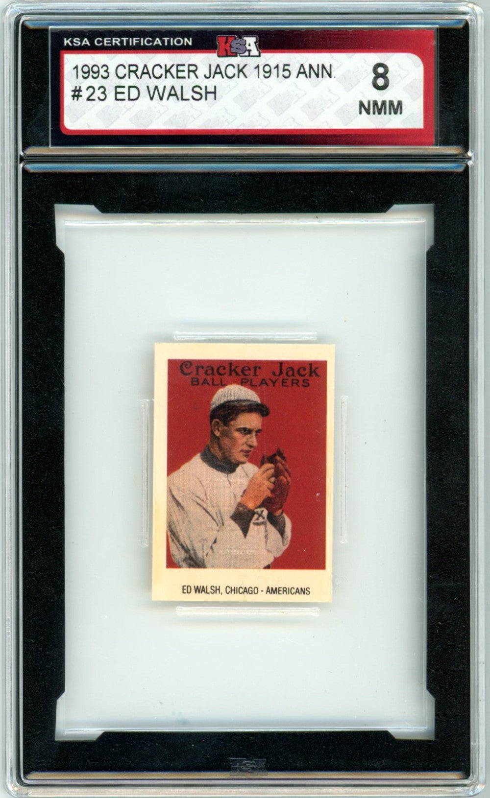 1993 Cracker Jack 1915 Anniversary Ed Walsh #23 Graded Baseball Card KSA 8