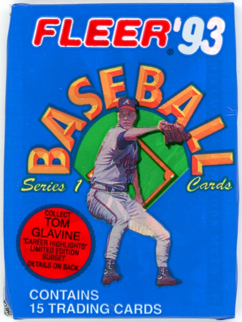 1993 Fleer MLB Baseball Card Series One Wax Pack (15 Cards)