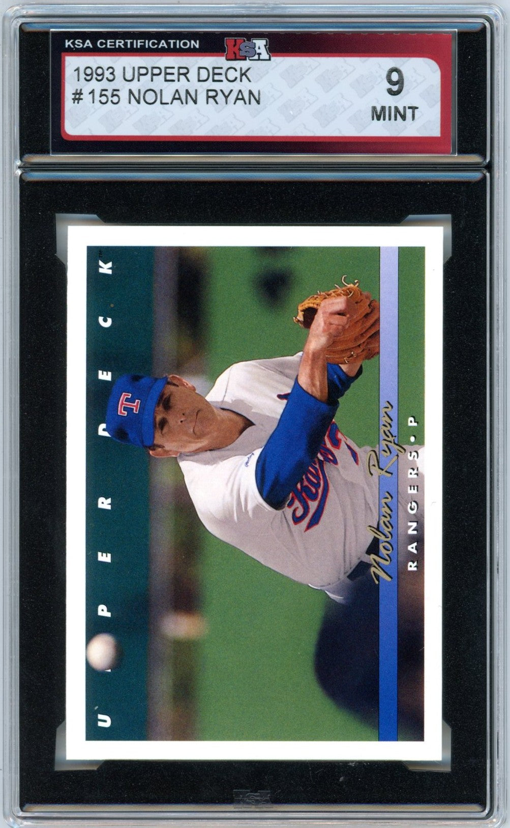 1993 Upper Deck Nolan Ryan #155 Graded Baseball Card KSA 9