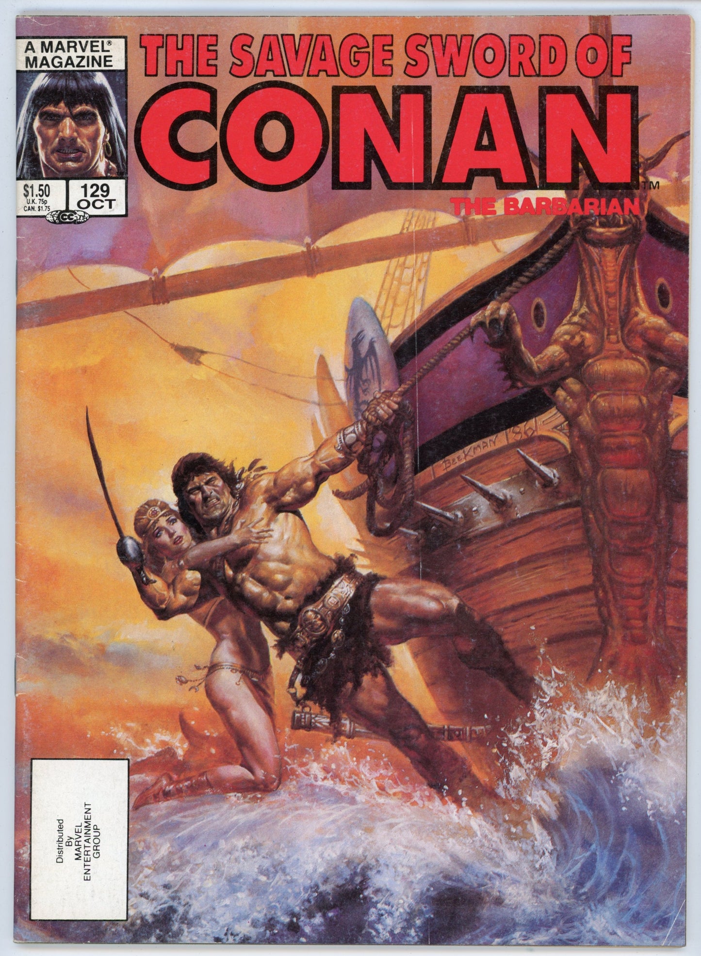 Marvel Magazine The Savage Sword of Conan the Barbarian Volume 1 No. 129 (October 1986)