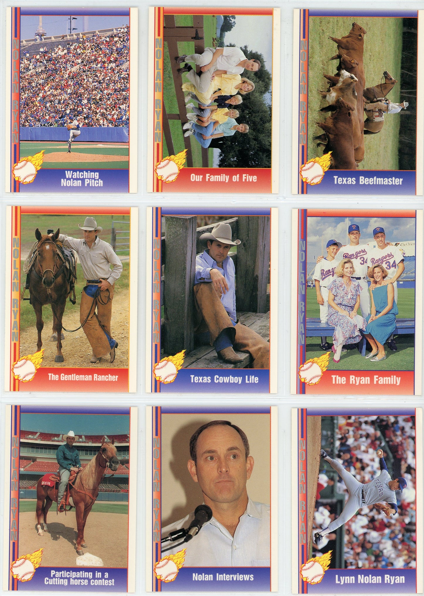 1991 Pacific Nolan Ryan Texas Express Series 1 Complete Set (110 Cards)