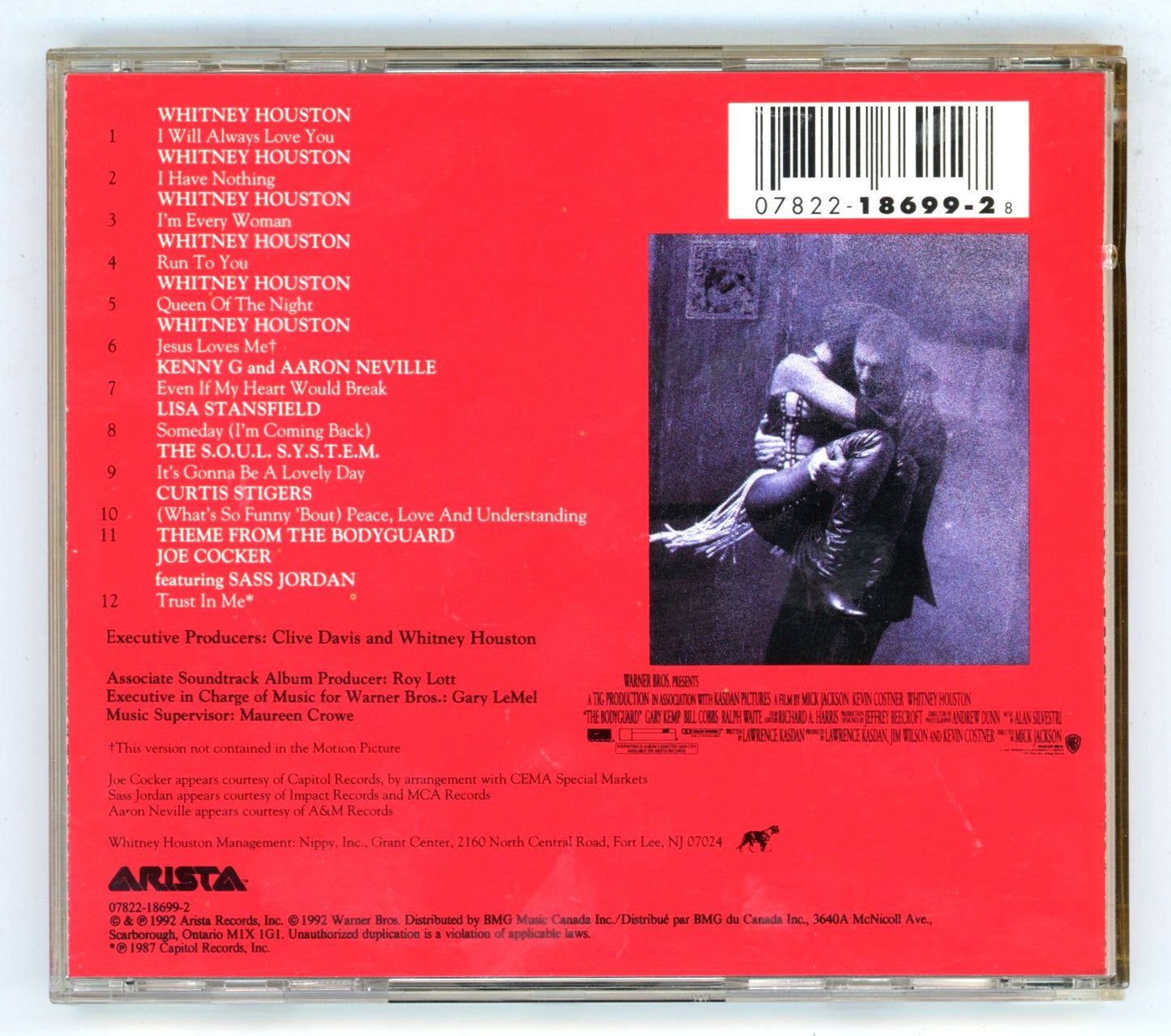 The Bodyguard (1992) Motion Picture Soundtrack Vintage CD