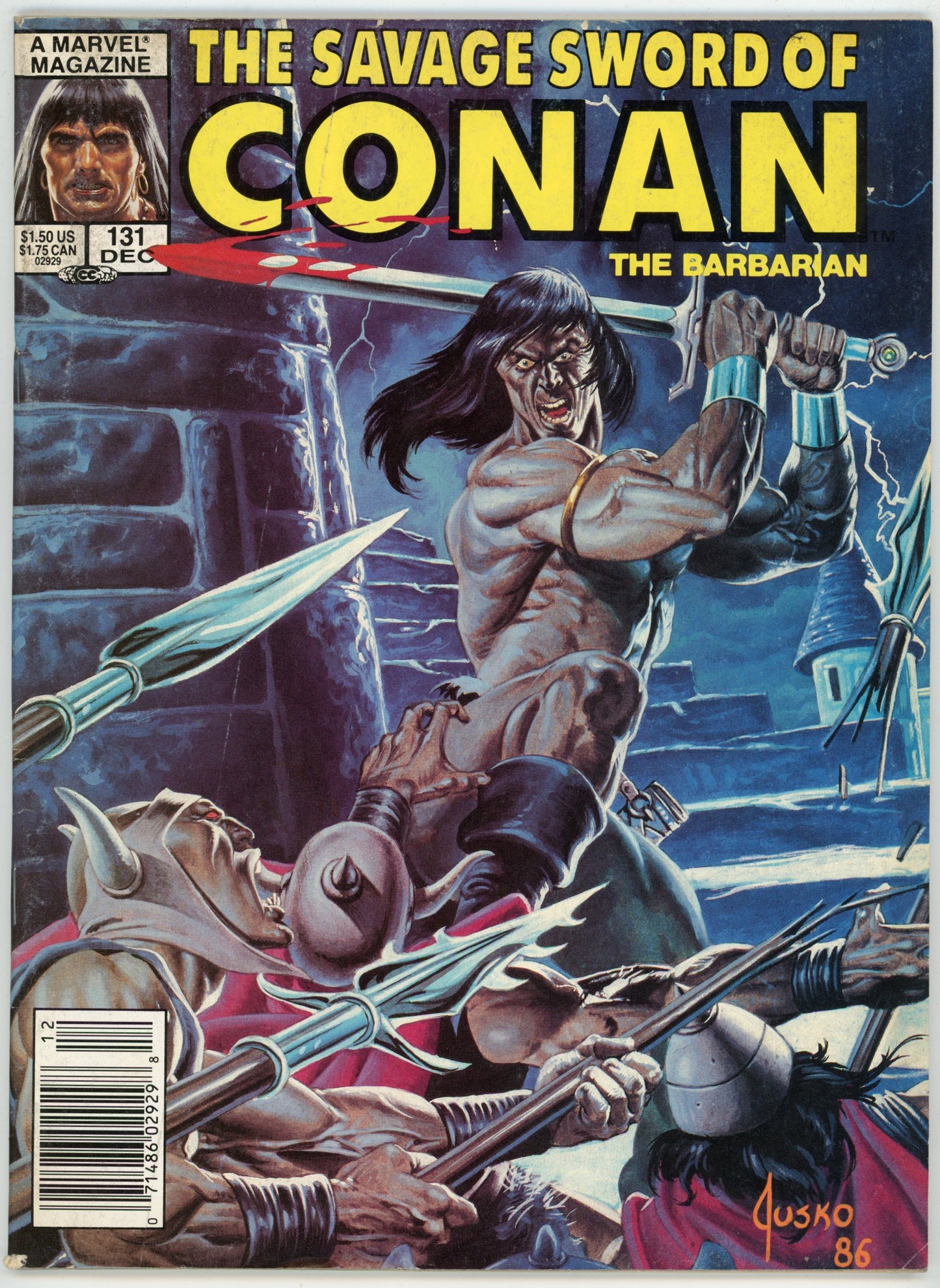 Marvel Magazine The Savage Sword of Conan the Barbarian Volume 1 No. 131 (December 1986)