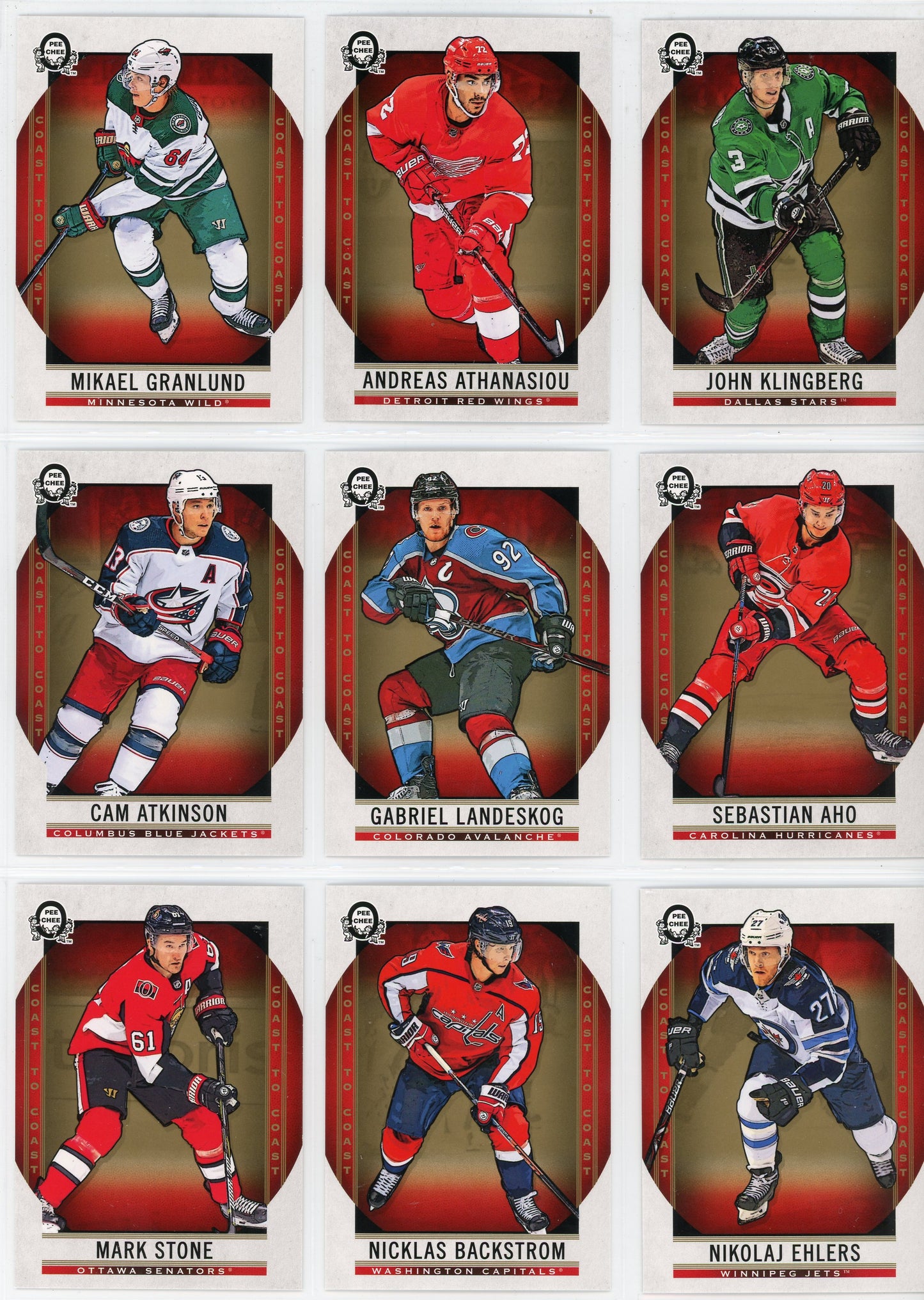 2018/19 OPC O-Pee-Chee Coast to Coast Hockey Complete Set (210 Cards)