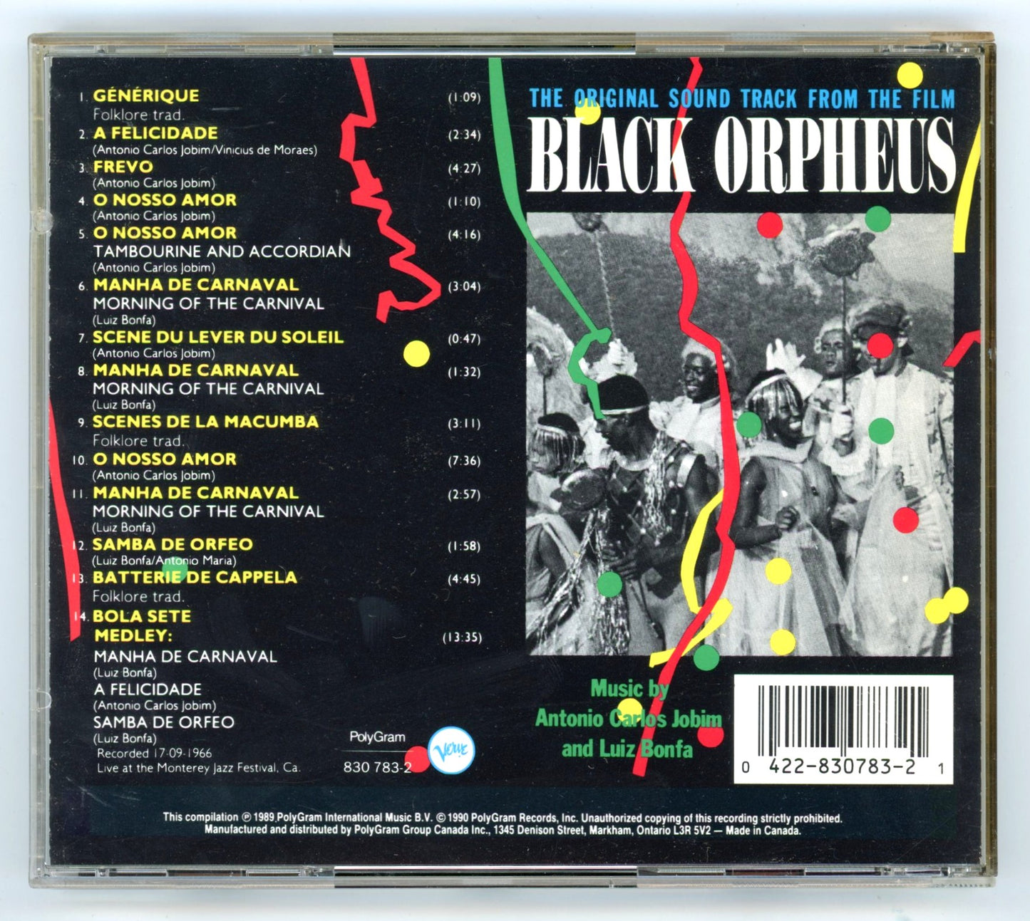 Black Orpheus (1959) Motion Picture Soundtrack Vintage CD