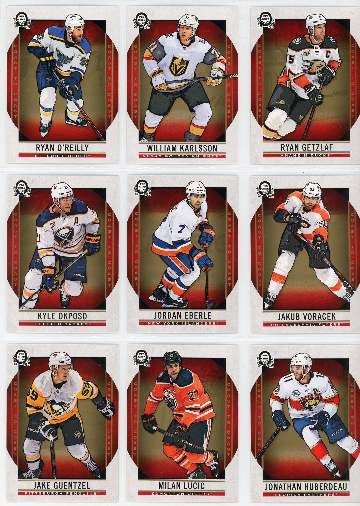 2018/19 OPC O-Pee-Chee Coast to Coast Hockey Complete Set (210 Cards)