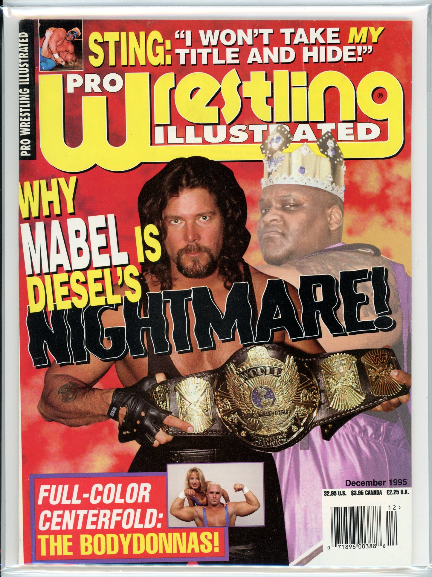 Pro Wrestling Illustrated Vintage Magazine (December, 1995) Diesel, King Mabel