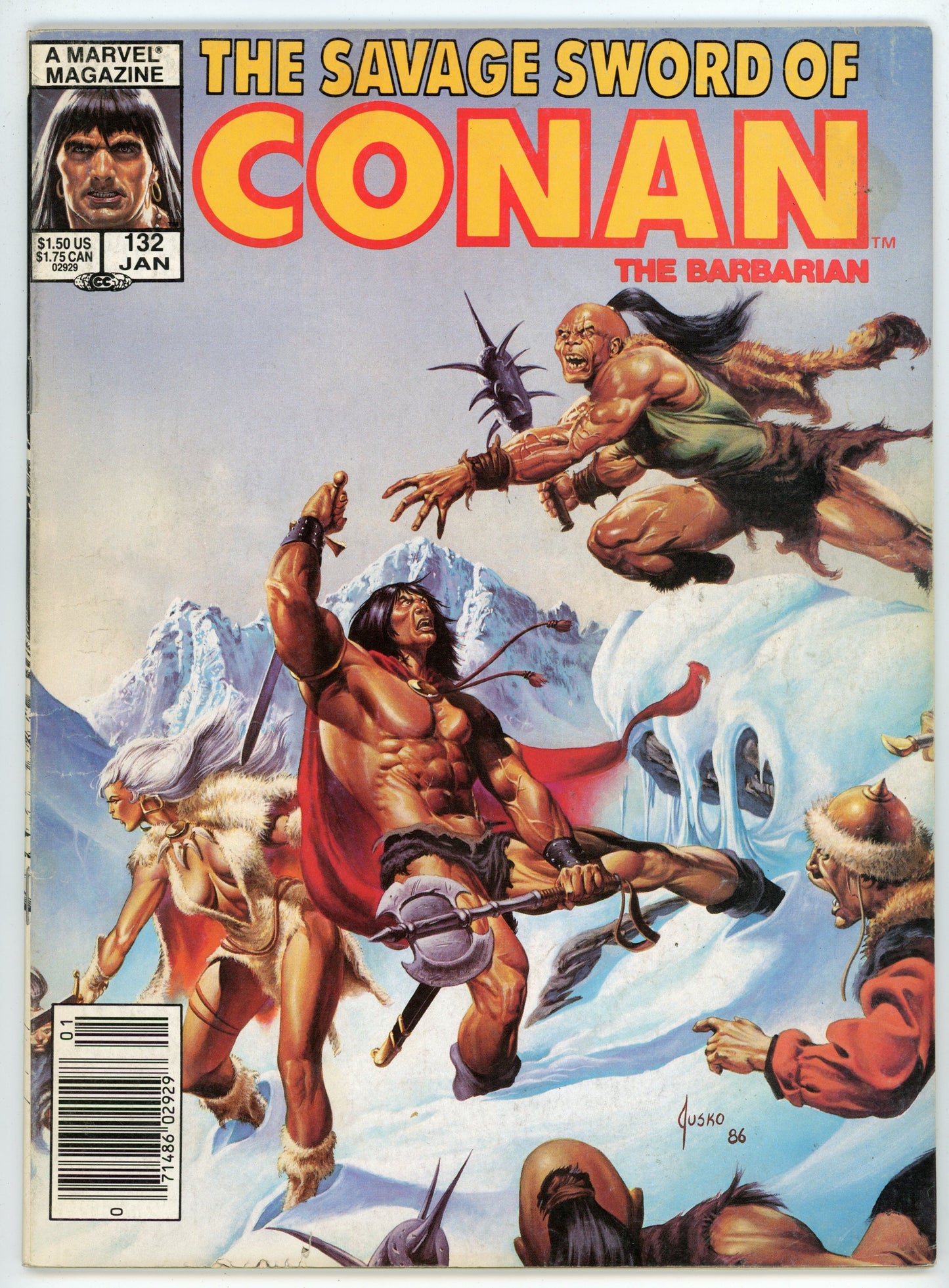 Marvel Magazine The Savage Sword of Conan the Barbarian Volume 1 No. 132 (January 1987)