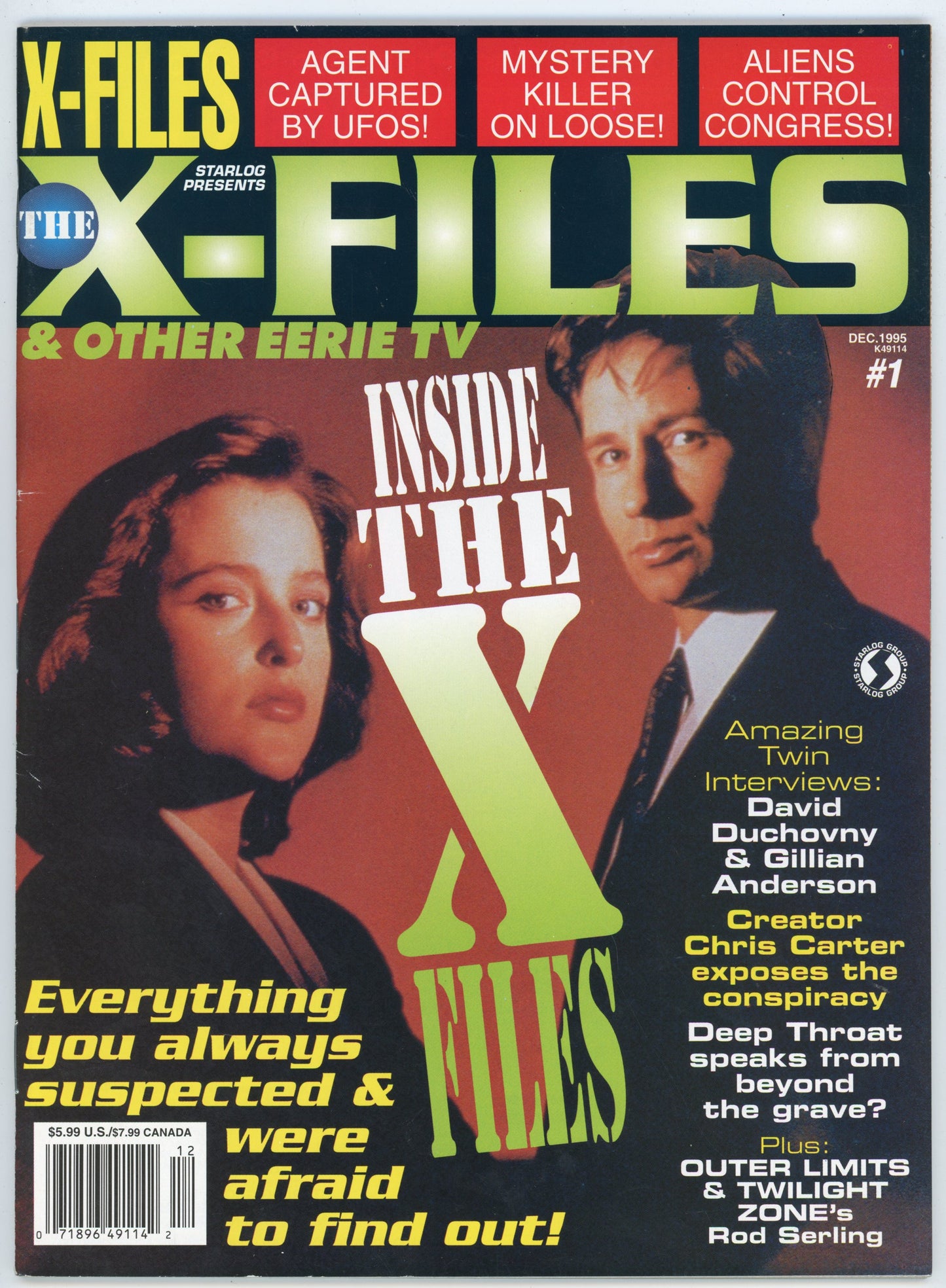 Starlog The X-Files & Other Eerie TV #1 Vintage Magazine (December 1995)