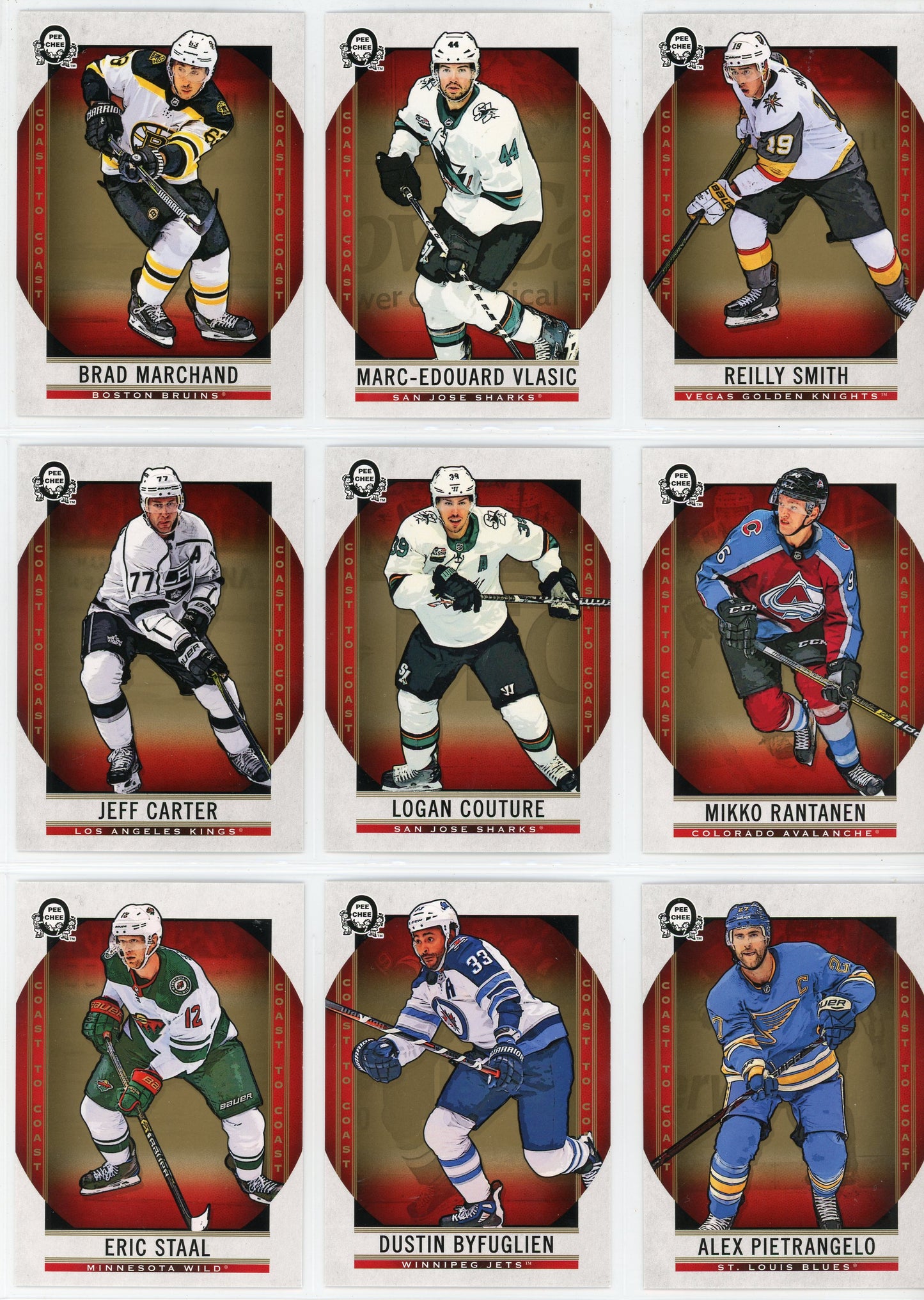 2018/19 OPC O-Pee-Chee Coast to Coast Hockey Complete Set (210 Cards)