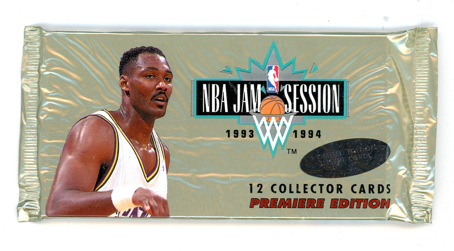 1993/94 Fleer NBA Jam Session Premiere Edition Wax Pack (12 Cards)