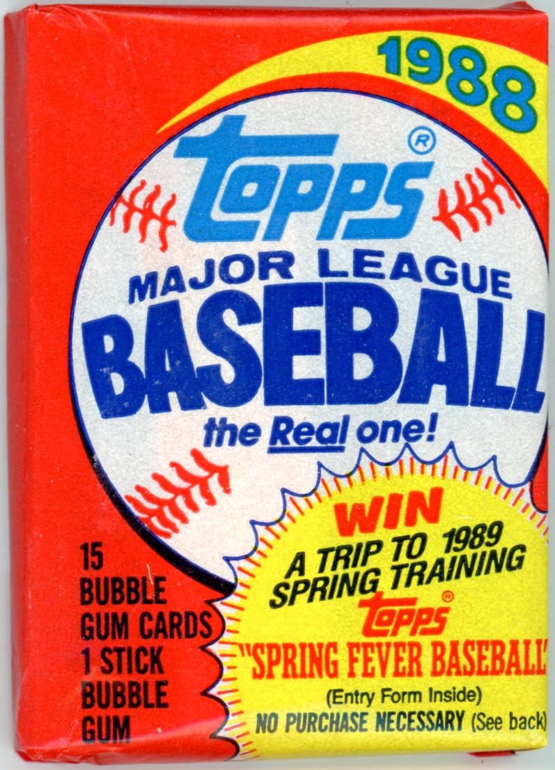 1988 Topps MLB Baseball Wax Box (15 Cards)