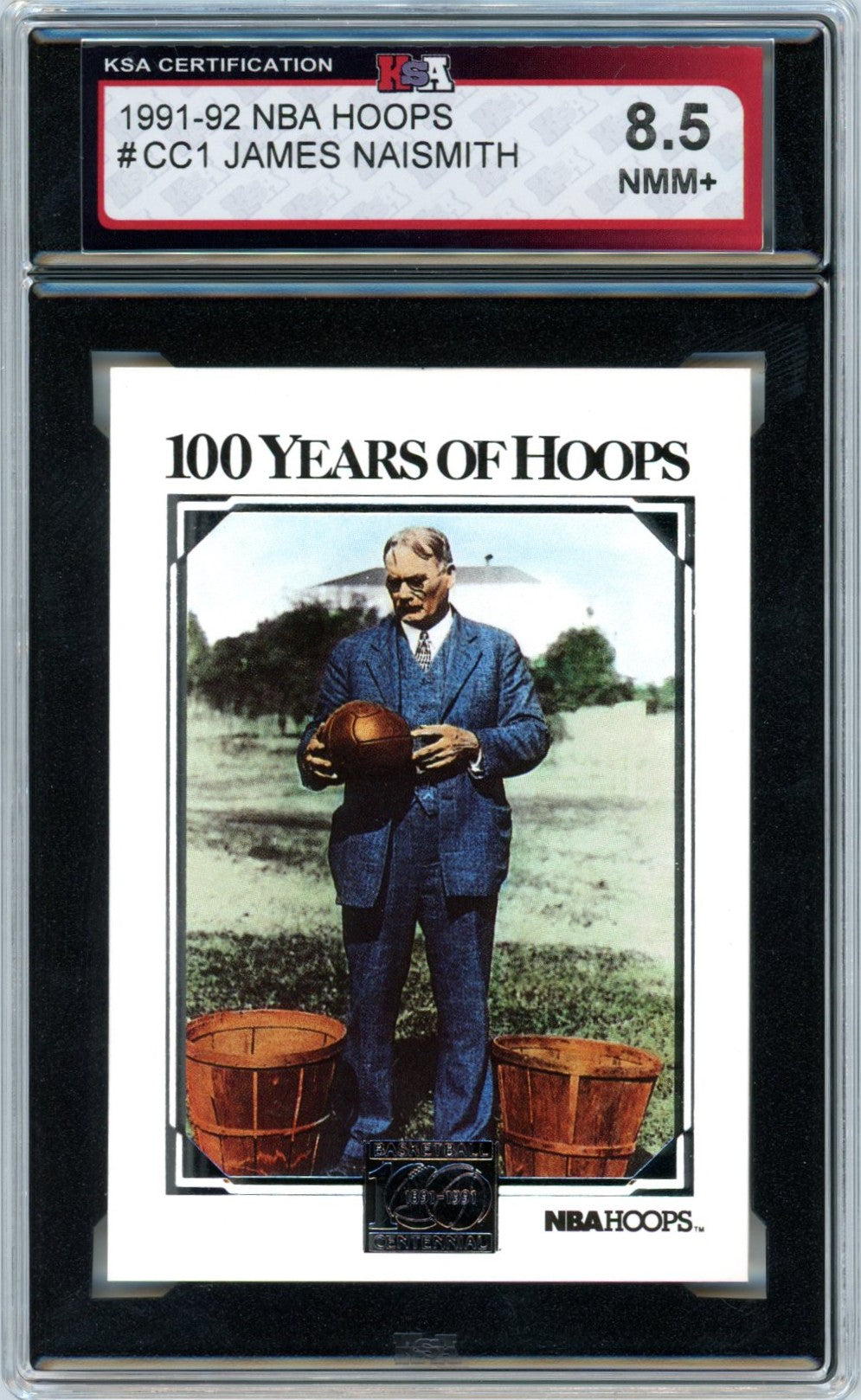 1991/92 NBA Hoops James Naismith #CC1 Graded Basketball Card KSA 8.5