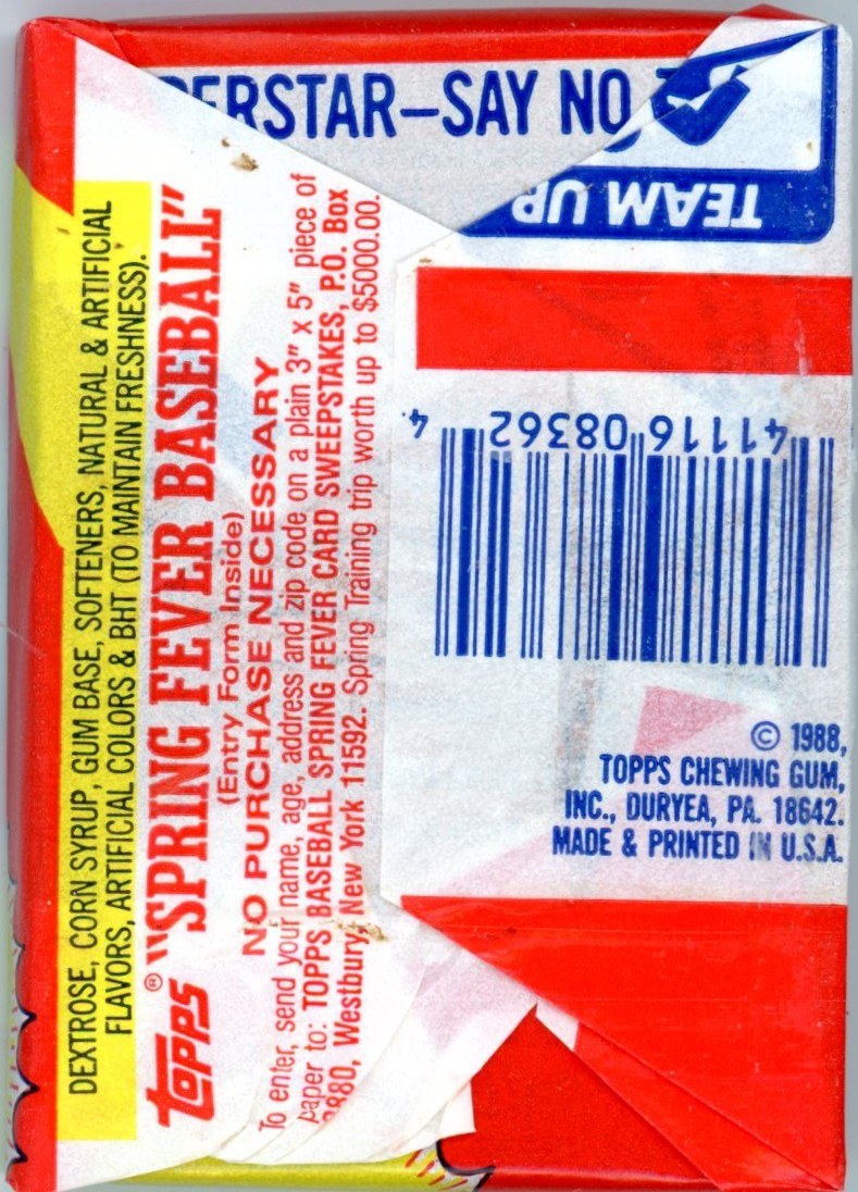 1988 Topps MLB Baseball Wax Box (15 Cards)
