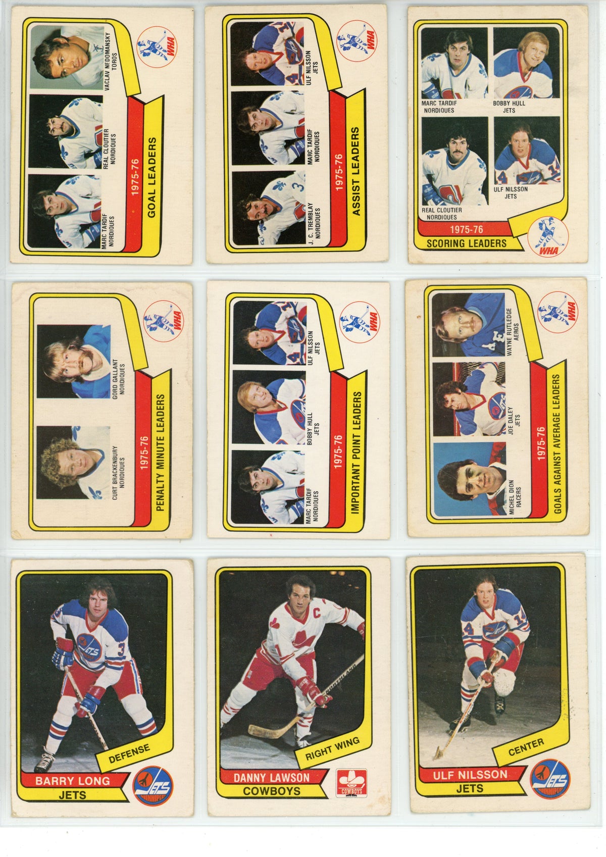 1976/77 O-Pee-Chee WHA Hockey Trading Card Complete Set (132 Cards) - EX/EX+