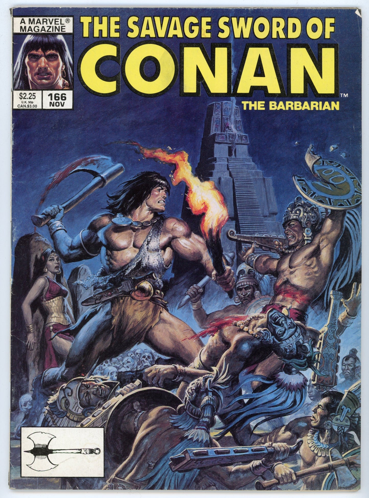 Marvel Magazine The Savage Sword of Conan the Barbarian Volume 1 No. 166 (November 1989)