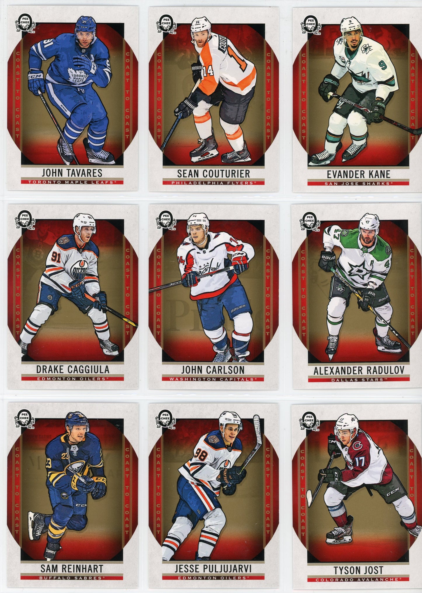 2018/19 OPC O-Pee-Chee Coast to Coast Hockey Complete Set (210 Cards)