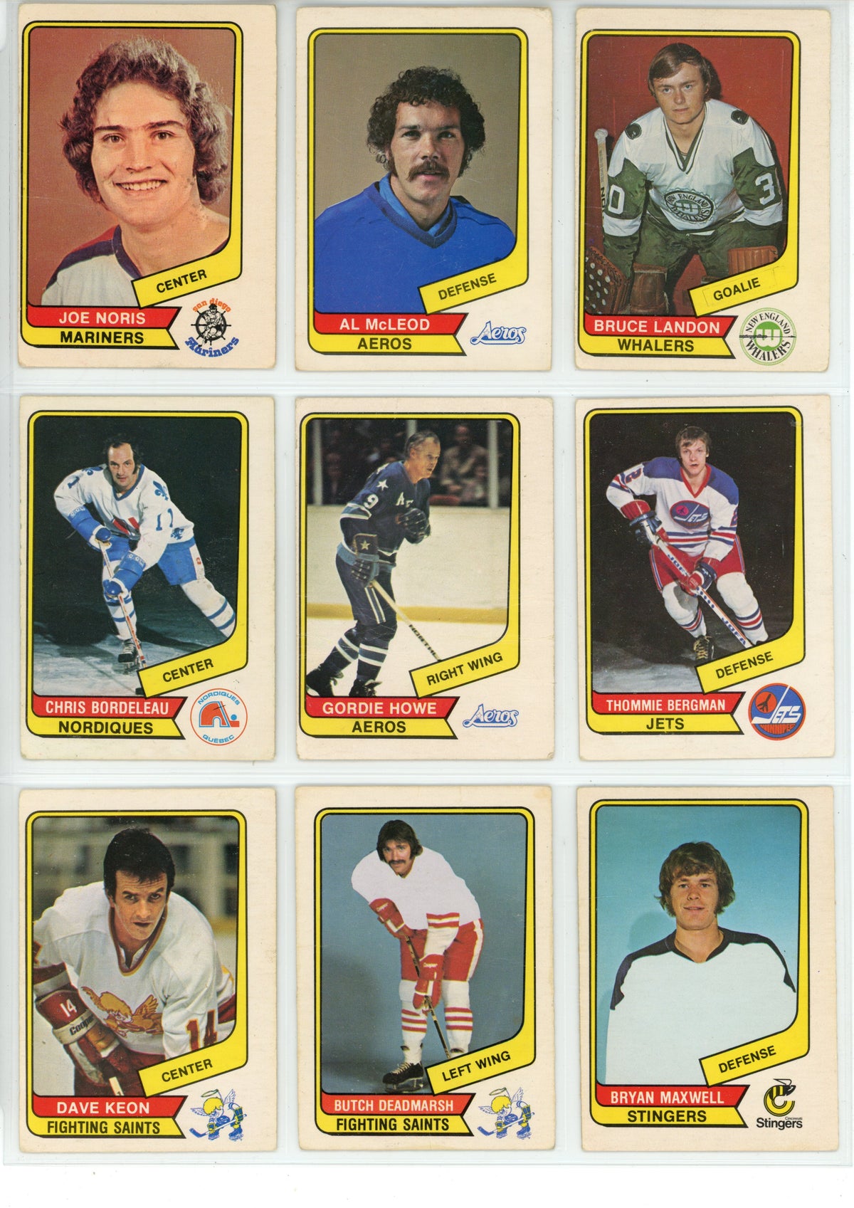 1976/77 O-Pee-Chee WHA Hockey Trading Card Complete Set (132 Cards) - EX/EX+