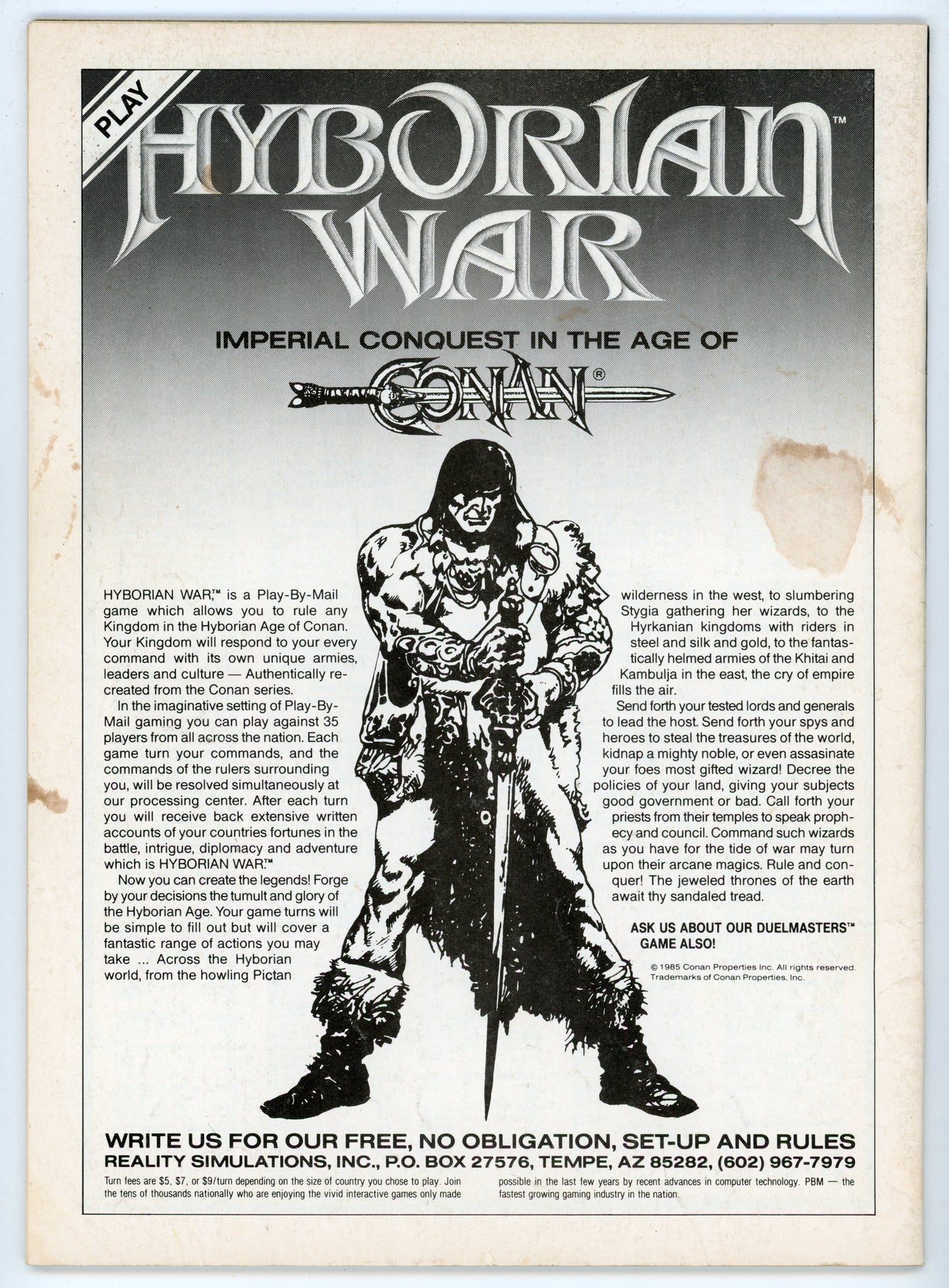 Marvel Magazine The Savage Sword of Conan the Barbarian Volume 1 No. 165 (October 1989)