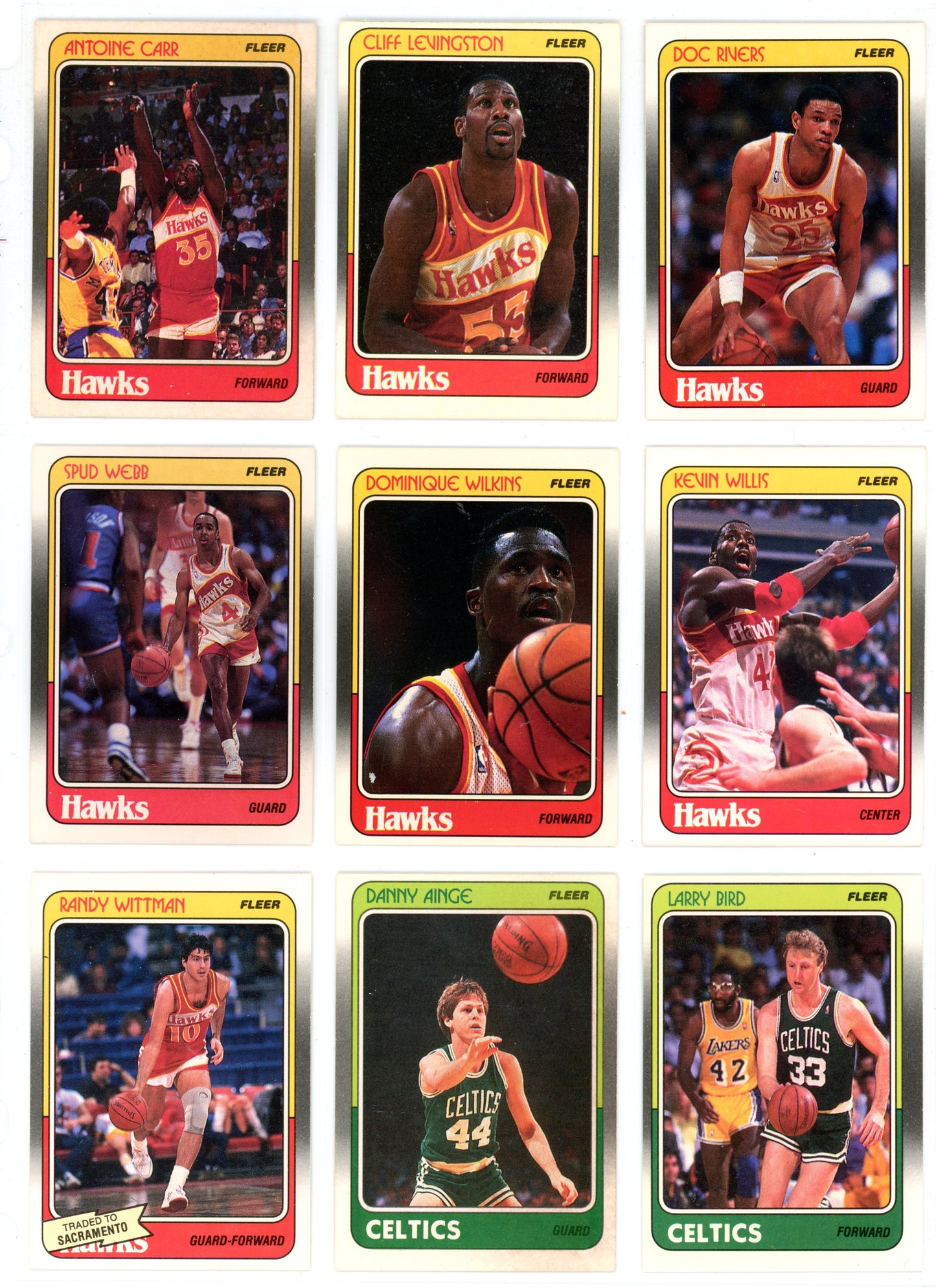 1988/89 Fleer NBA Basketball Card Complete Set (132 Cards) + 11 Stickers Set Pippen, Rodman Rookie