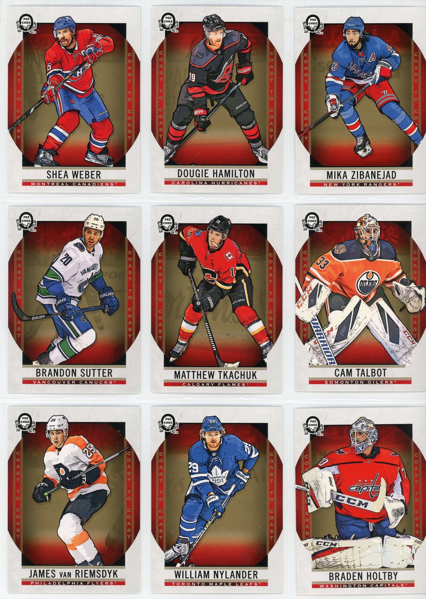 2018/19 OPC O-Pee-Chee Coast to Coast Hockey Complete Set (210 Cards)