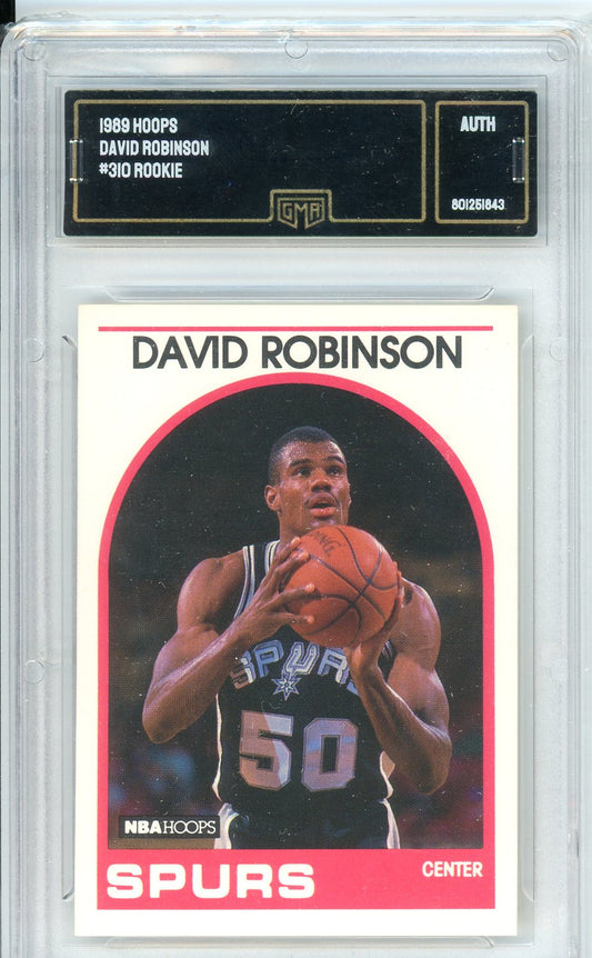 1989 Hoops David Robinson #310 Rookie Card GMA Authenticated