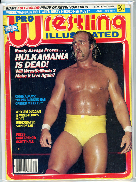 Pro Wrestling Illustrated Vintage Magazine (June, 1986) Hulk Hogan