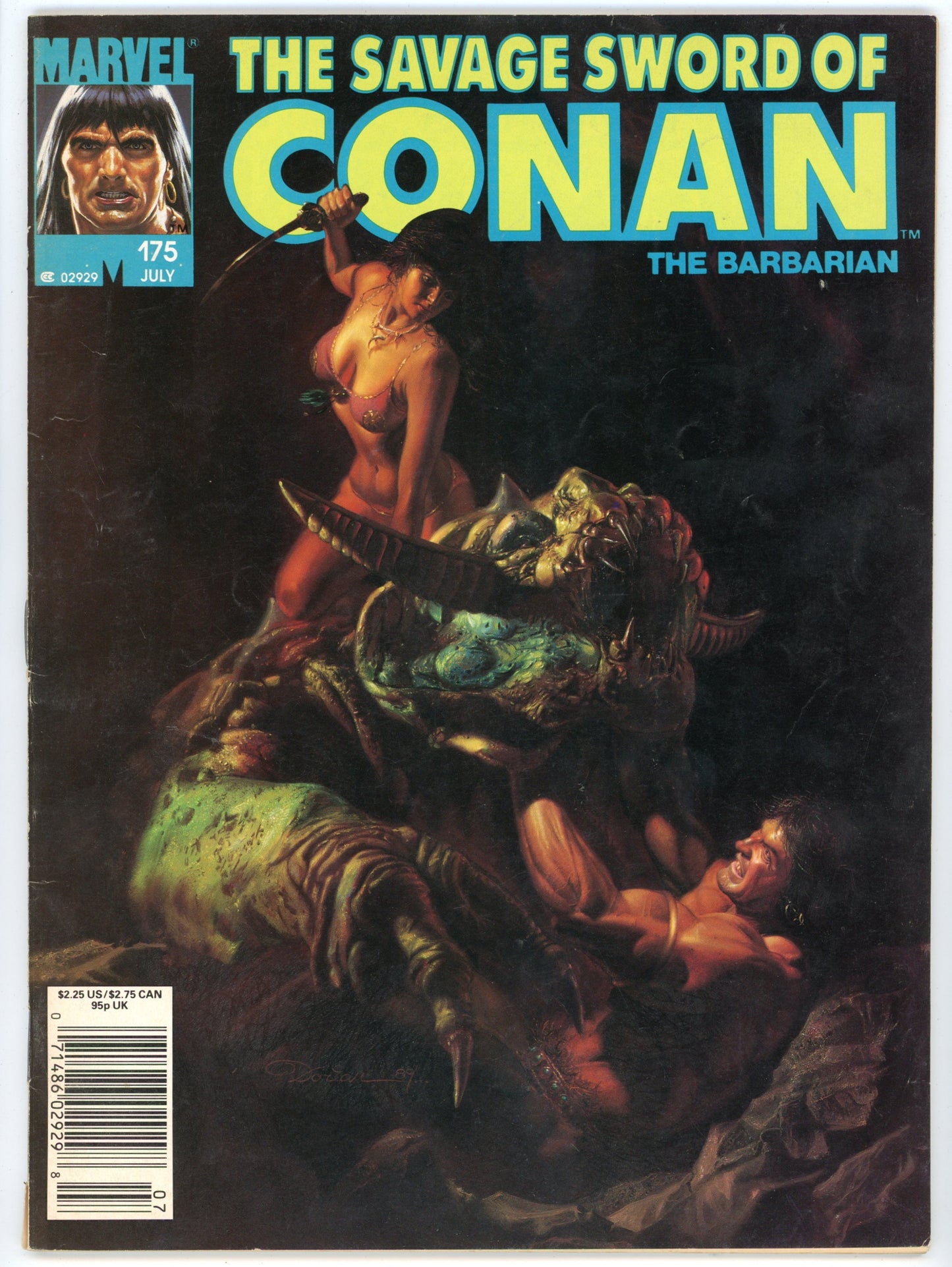 Marvel Magazine The Savage Sword of Conan the Barbarian Volume 1 No. 175 (July 1990)