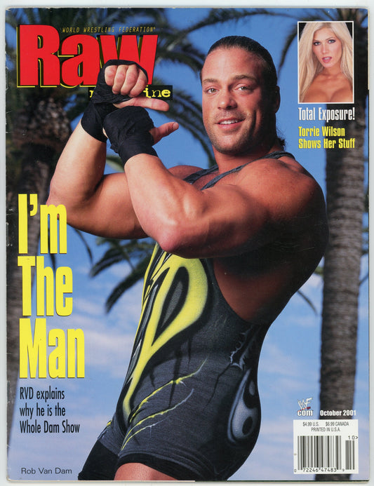 WWE Raw Vintage Wrestling Magazine (October 2001) Rob Van Dam