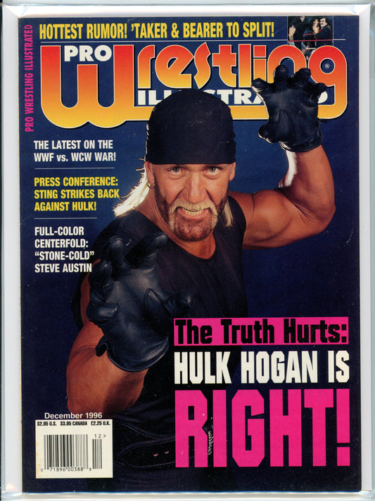 Pro Wrestling Illustrated Vintage Magazine (December, 1996) Hulk Hogan